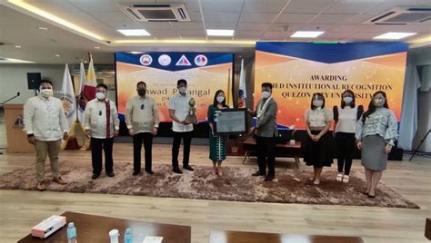 commission on higher education (ched) quezon city photos|CHED awards institutional recognition to Quezon City University.